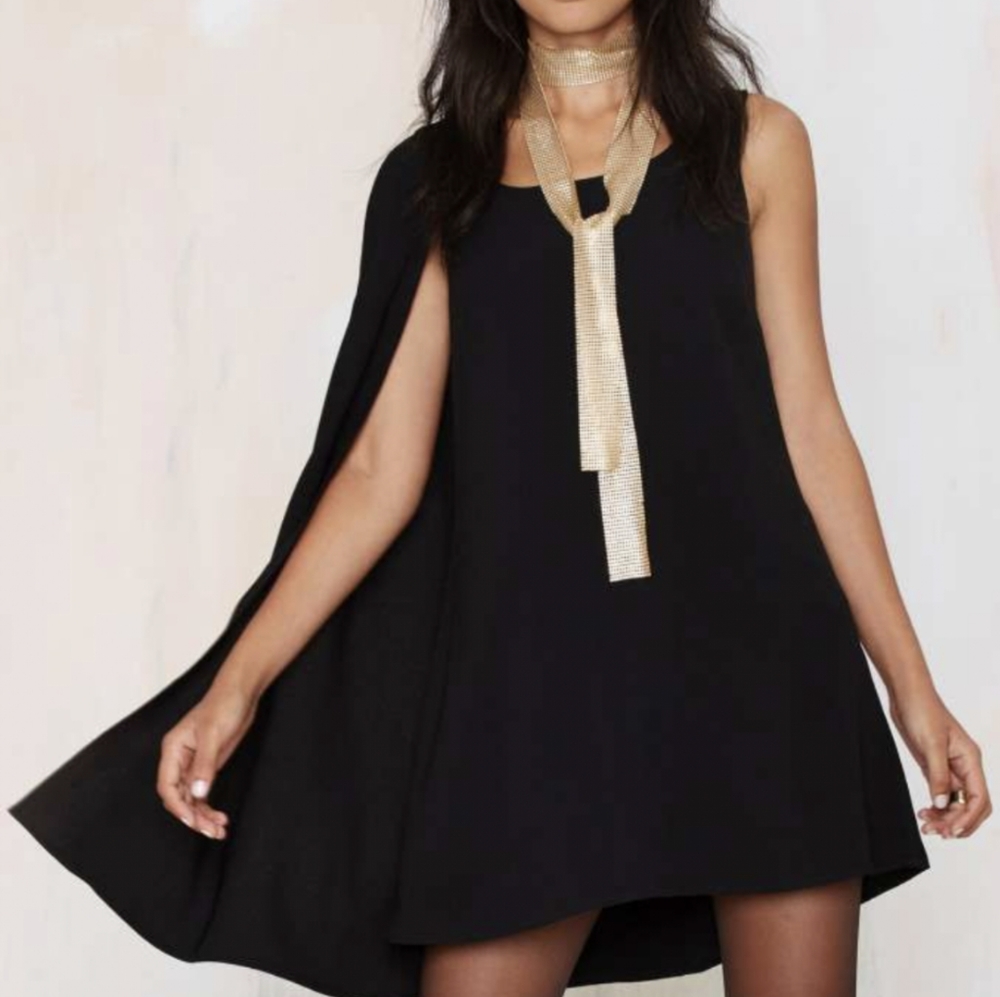 Last day to buy! Nasty gal dress with half cape